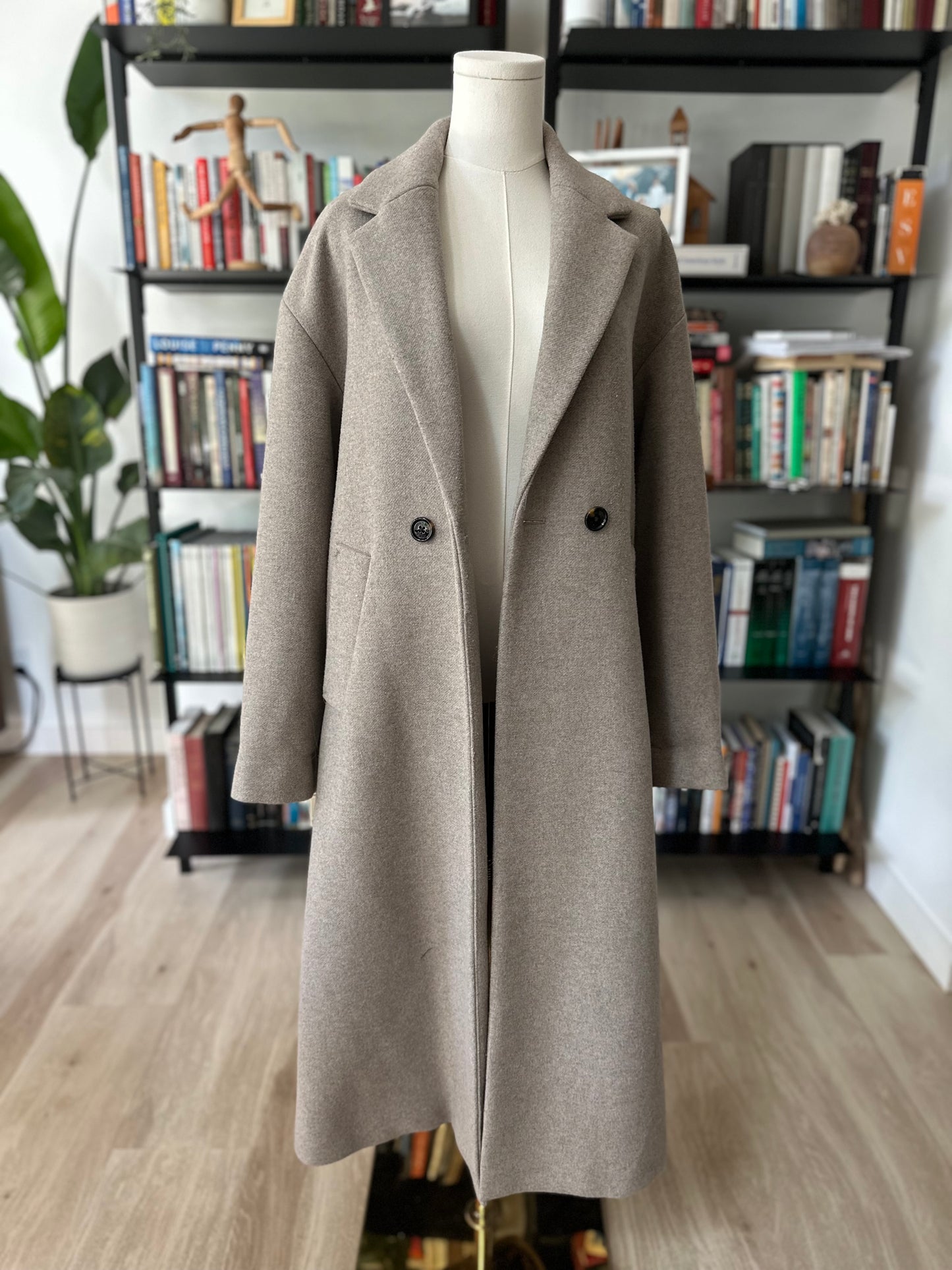 Mango wool blend overcoat. Size medium