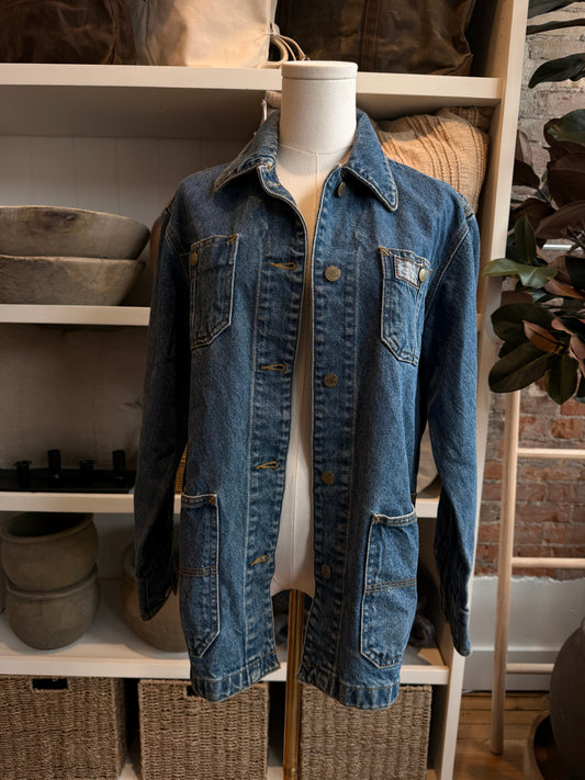 90s Lauren Jeans Co denim chore coat. Made in Mexico