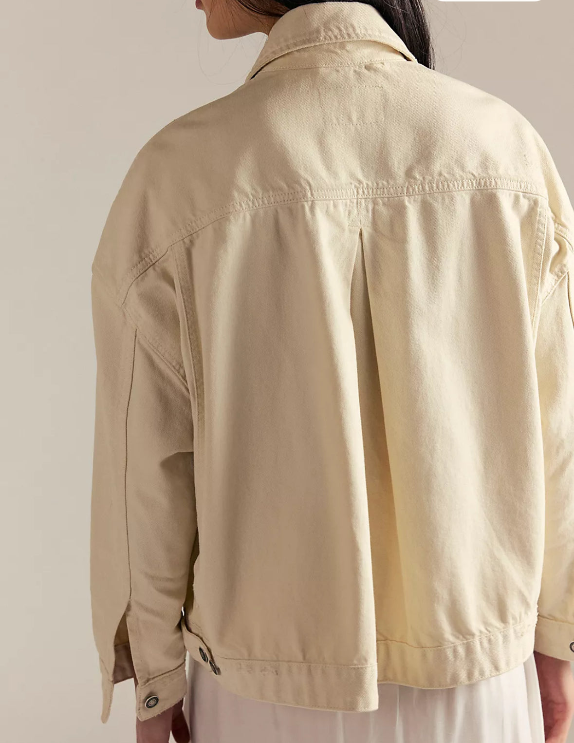 We the Free Opal Swing Denim jacket in cream. Size medium