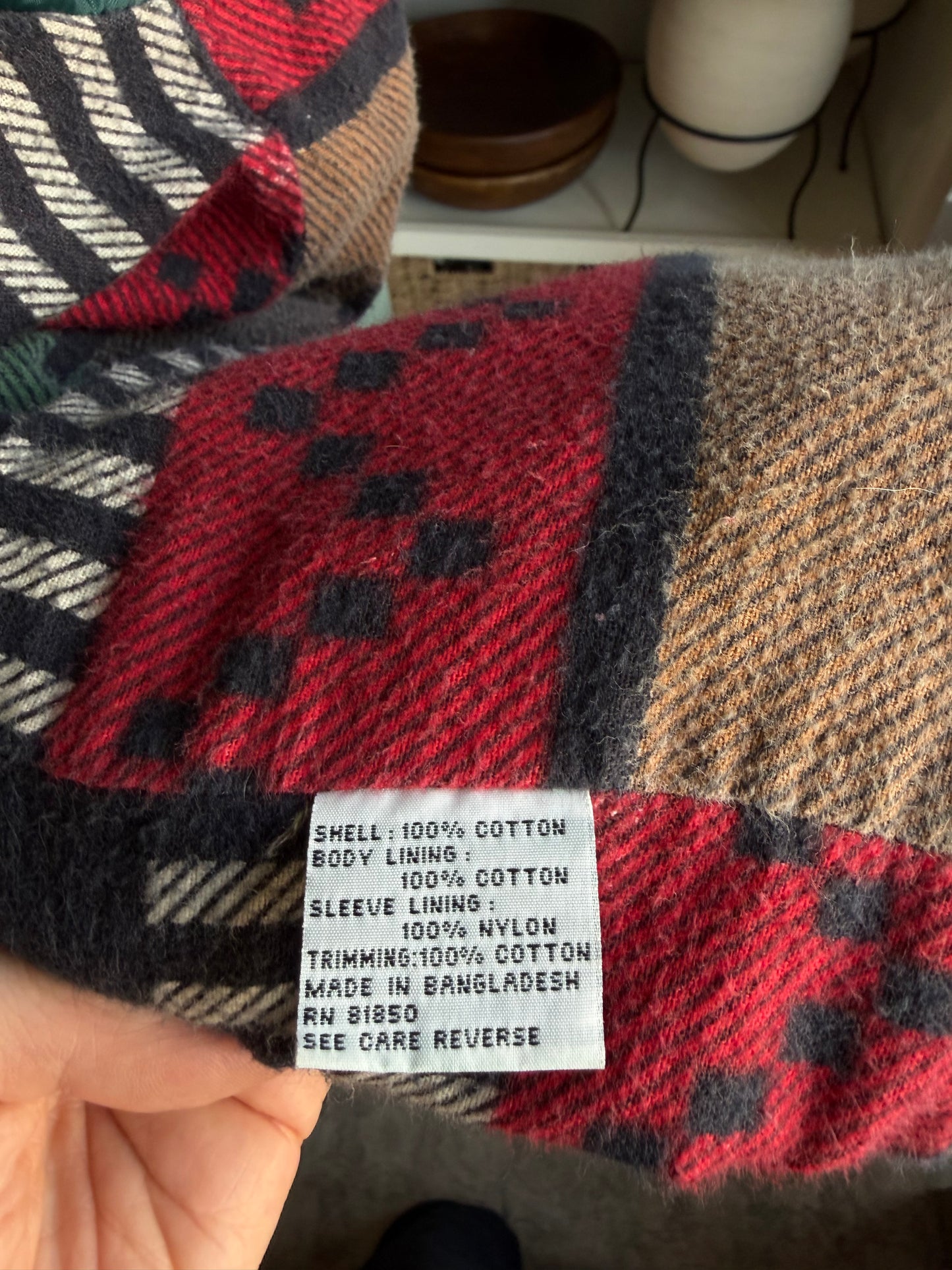 90s Brandon Thomas green fleece lined barn coat. Fits S-L