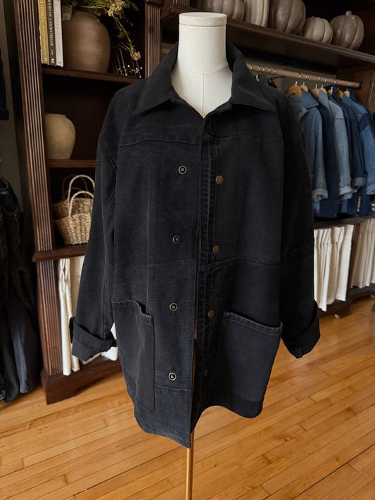 #14 Reworked vintage denim chore coat. Size L