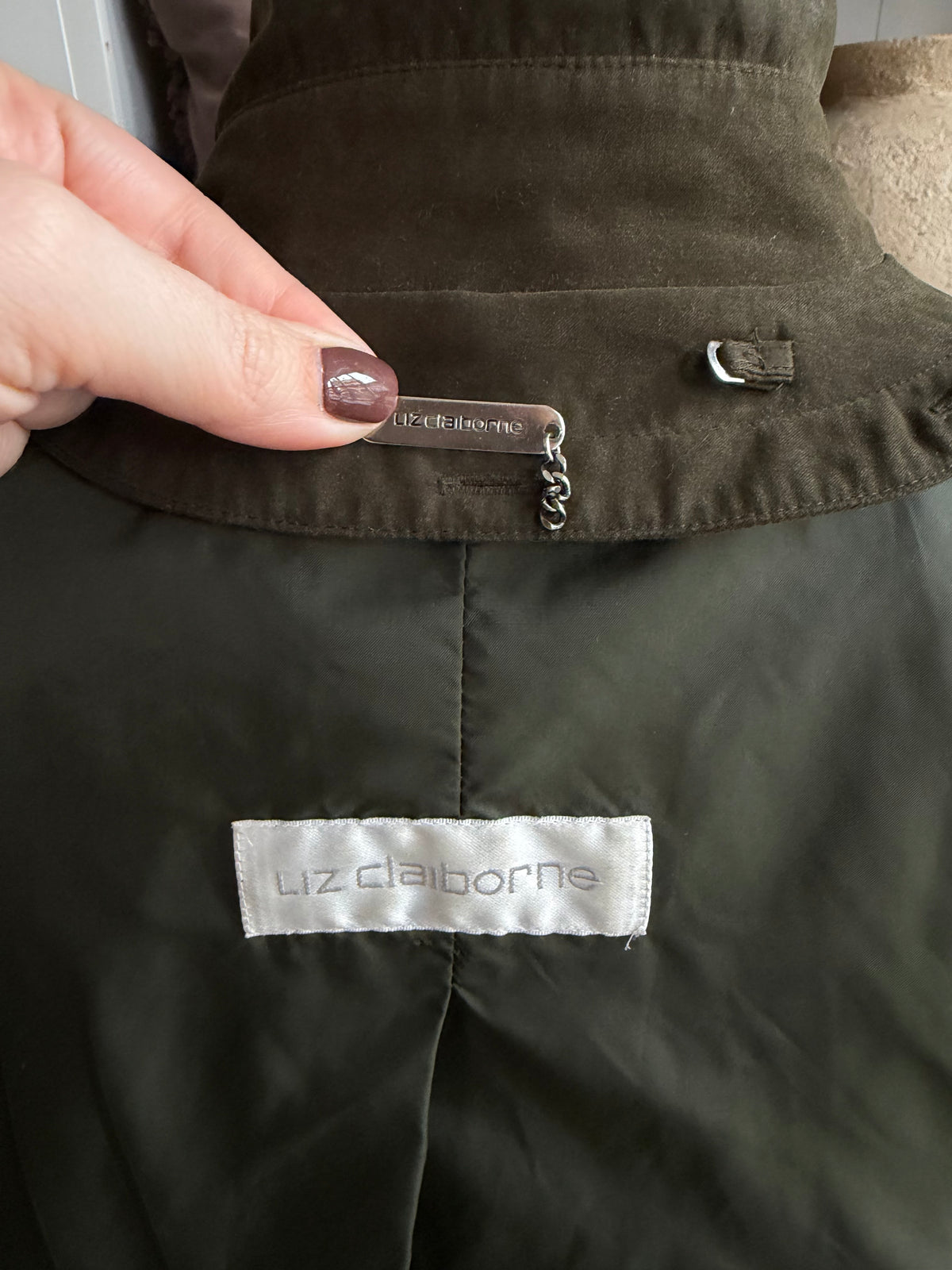 90s Calvin Klein green trench. Fits XS-M petite