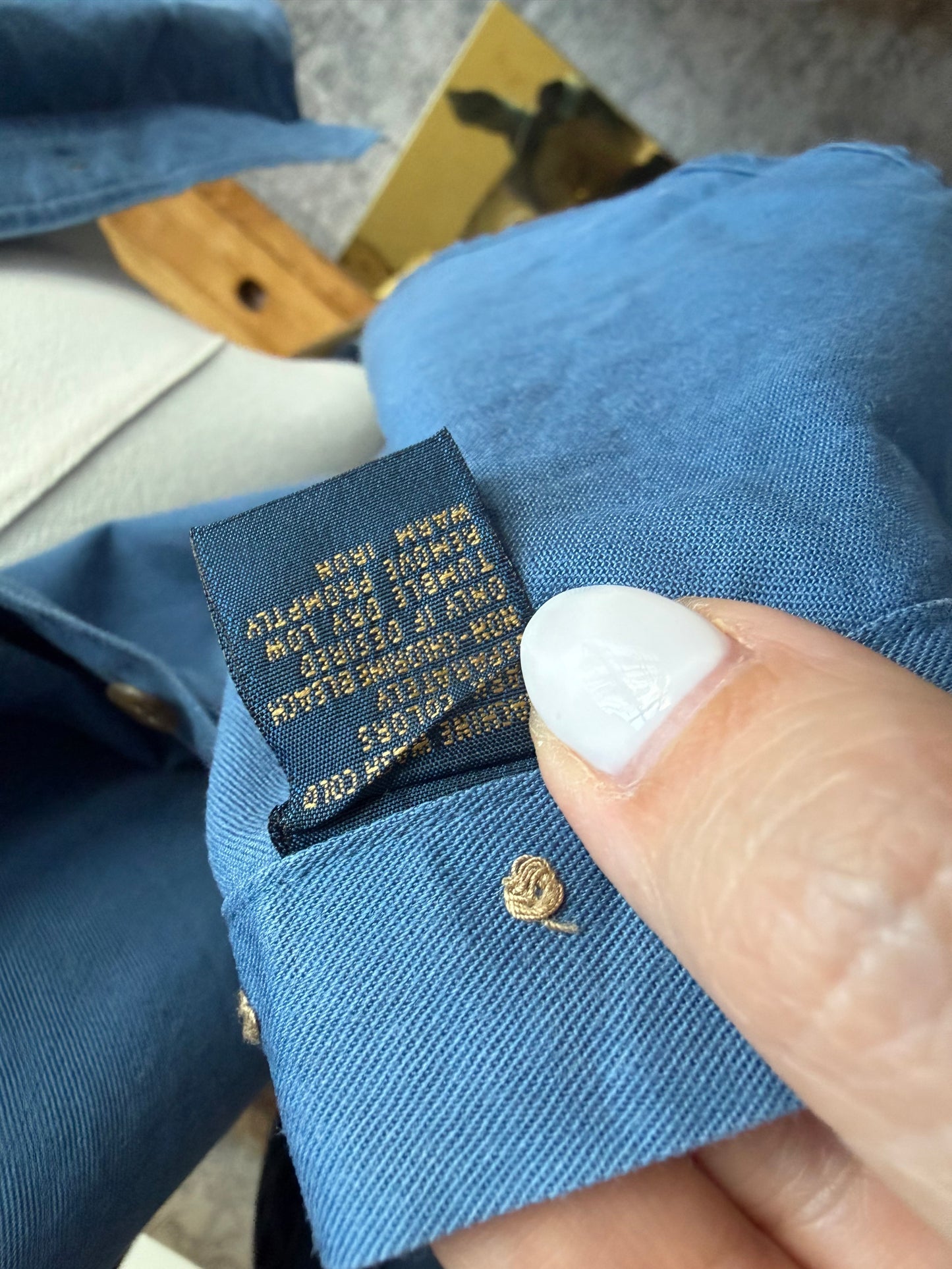 90s Chaps Ralph Lauren blue button down