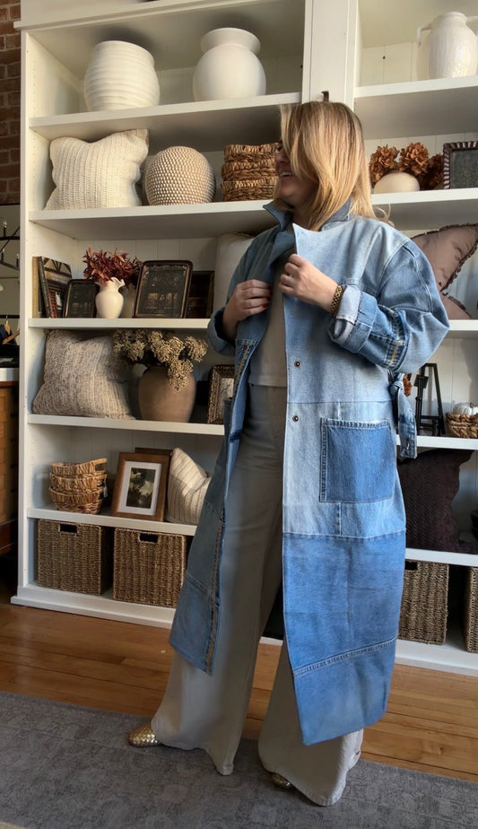 #5 Reworked denim trench. Size M