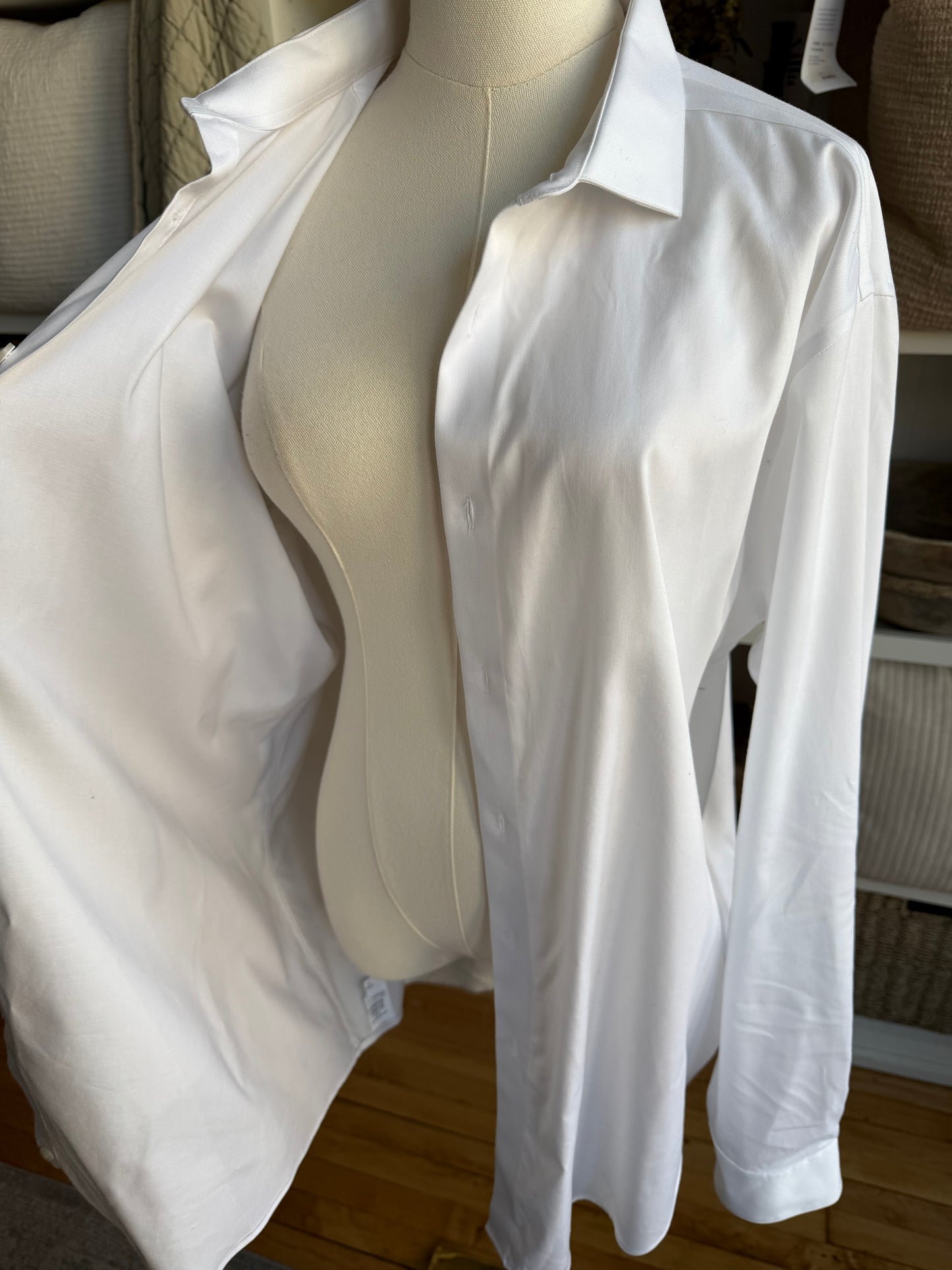 00s Calvin Klein white poplin button down