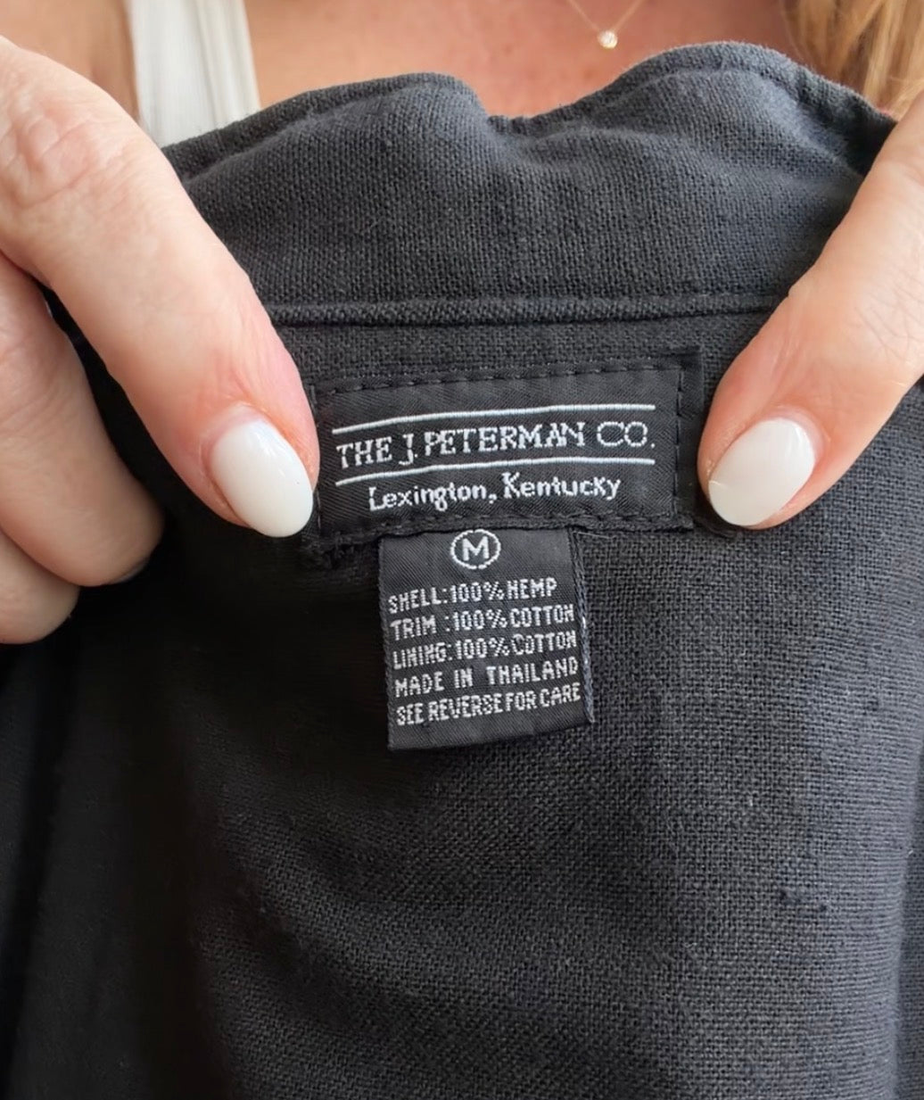 90s J Peterman reversible hemp/cotton jacket