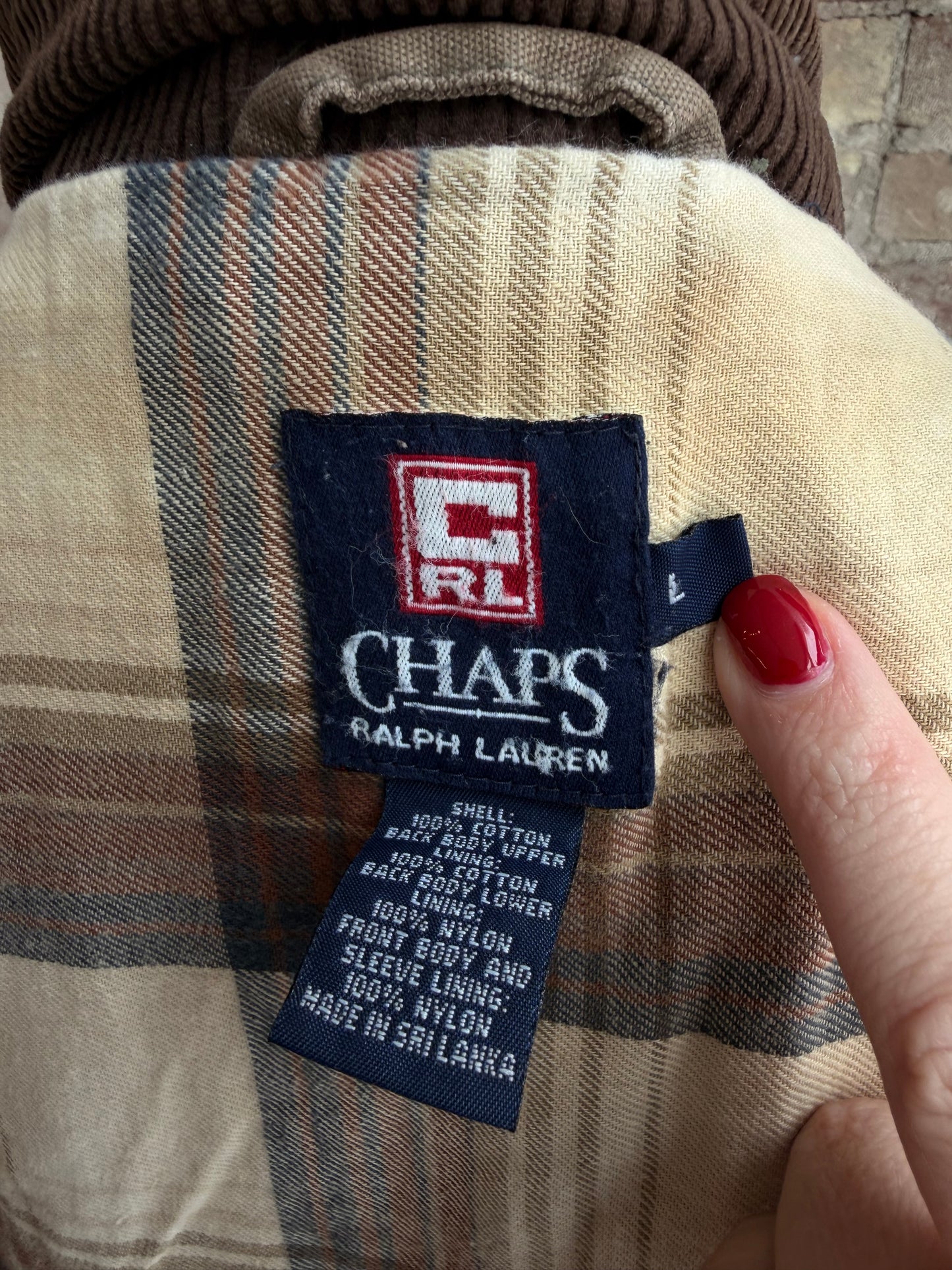 90s Chaps Ralph Lauren dark khaki barn coat