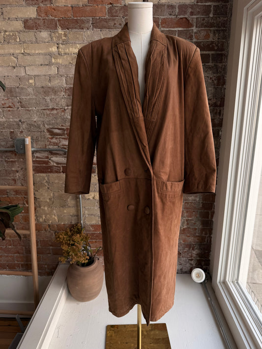 80s GIII leather trench. Made in Korea