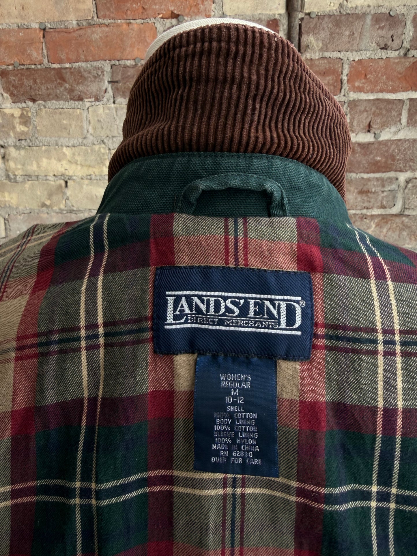 90s LLBean green barn coat