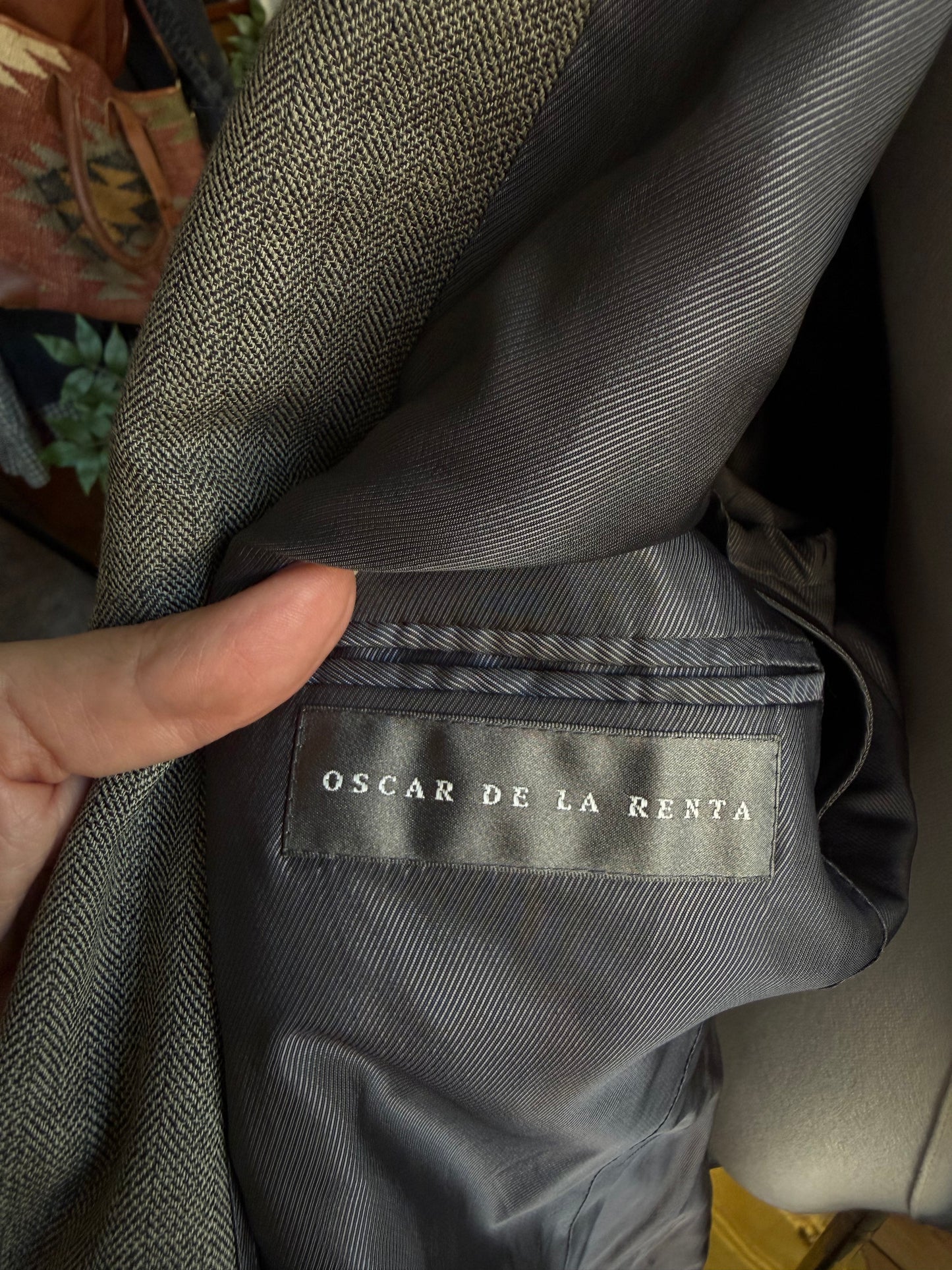00s Oscar De La Renta lightweight wool blazer