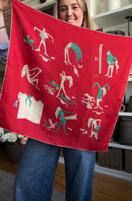 Paris vintage silk scarf #6