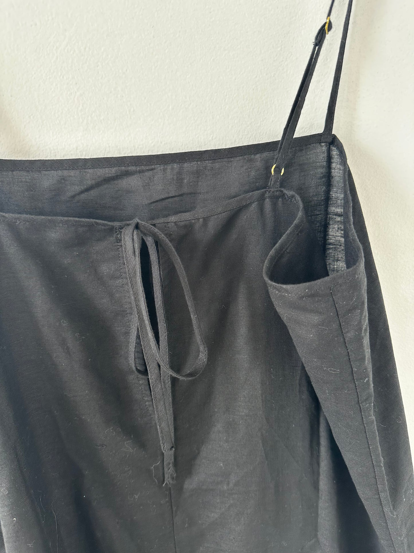 JCrew Linen cotton blend tie-back midi dress. NWT