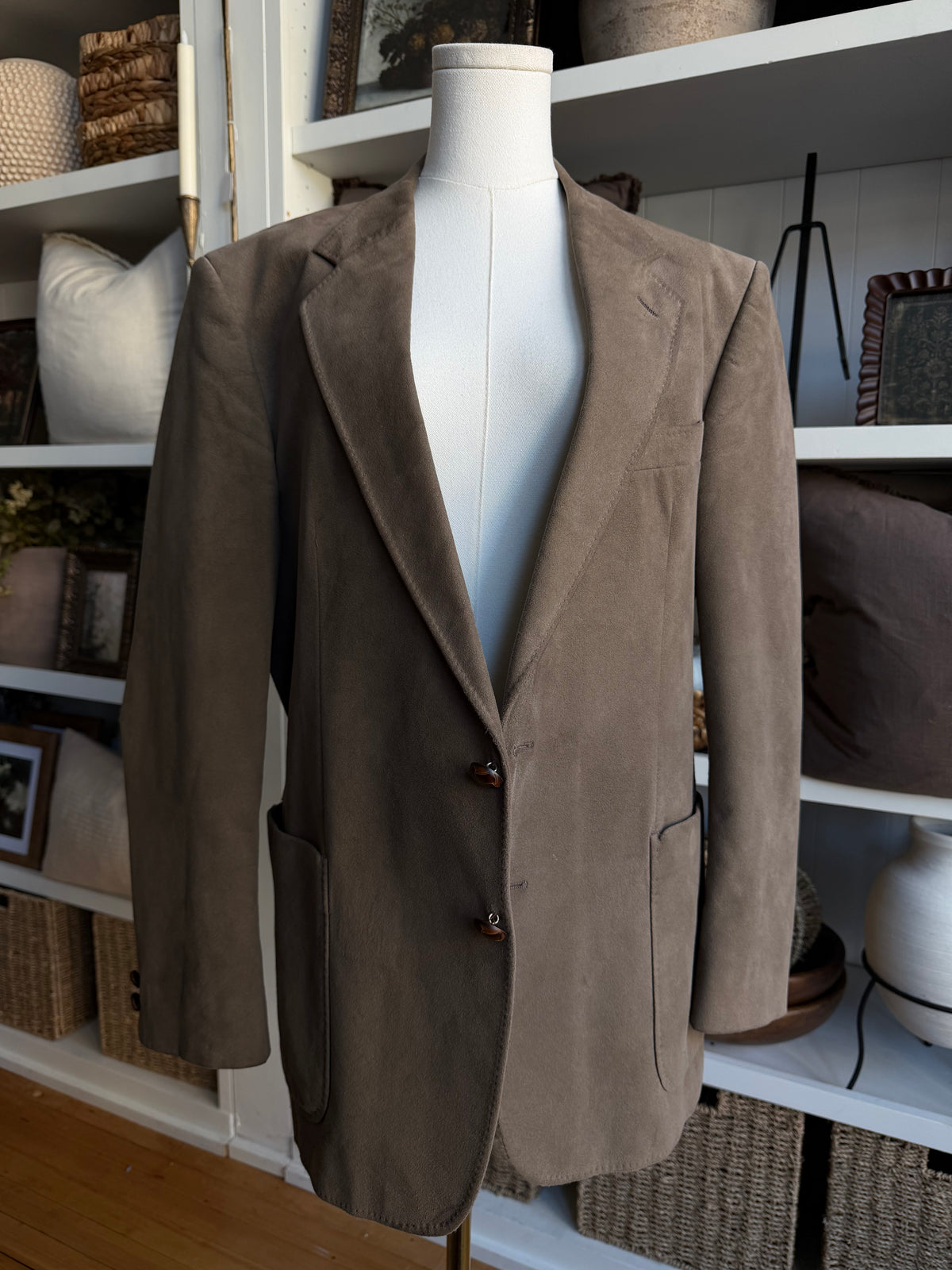 70s Bernhardt micro suede blazer. Fits S-L