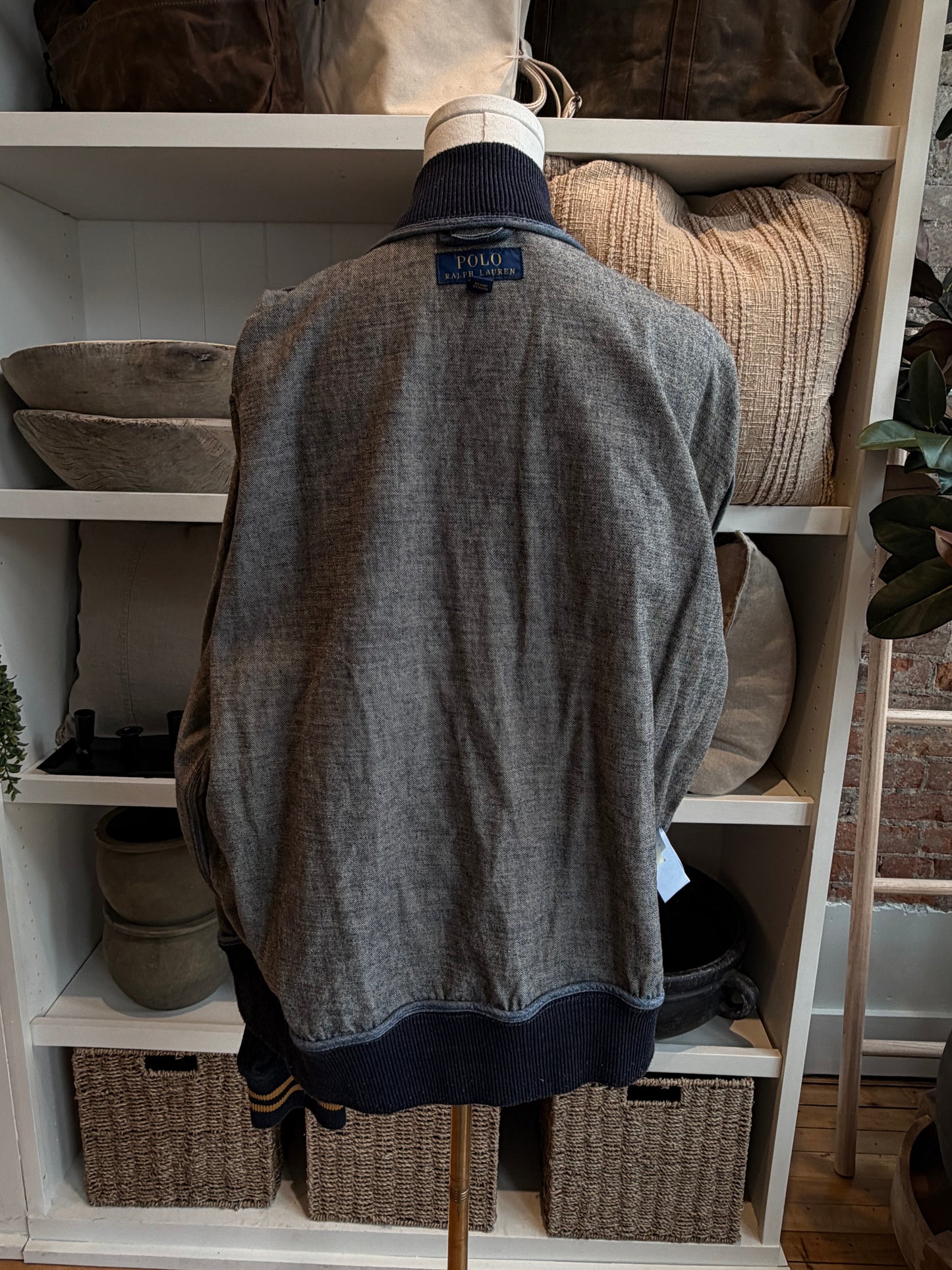 00s Polo Ralph Lauren denim bomber jacket