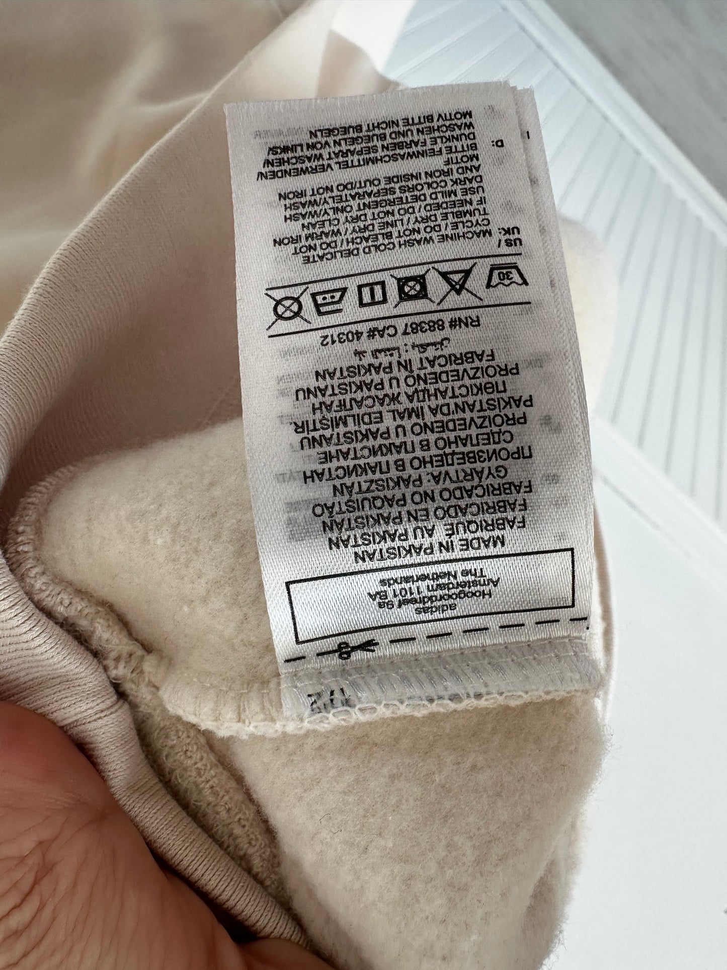 Adidas cream sweatshirt. Size large
