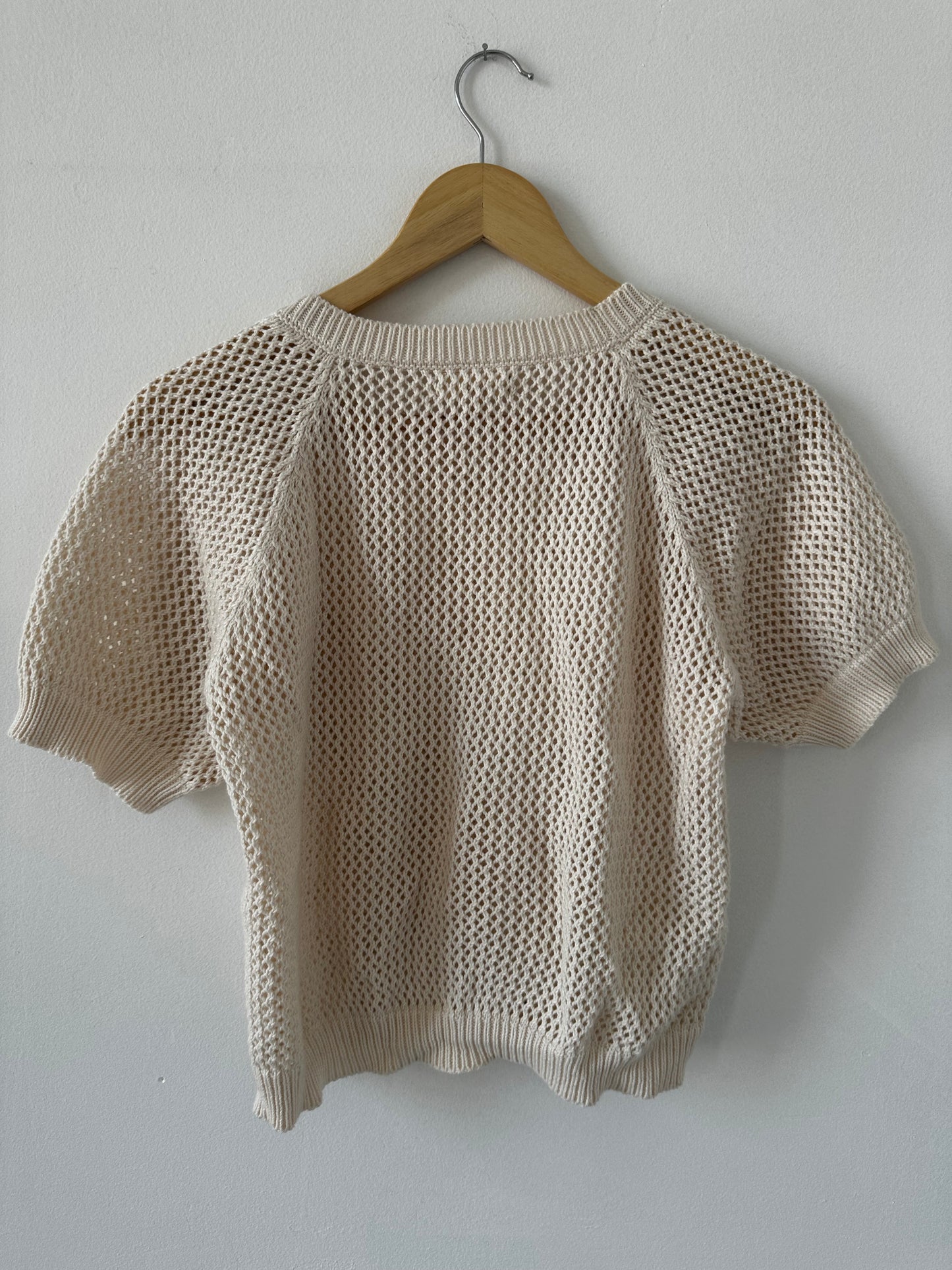 OZMA open knit cotton sweater. Size medium