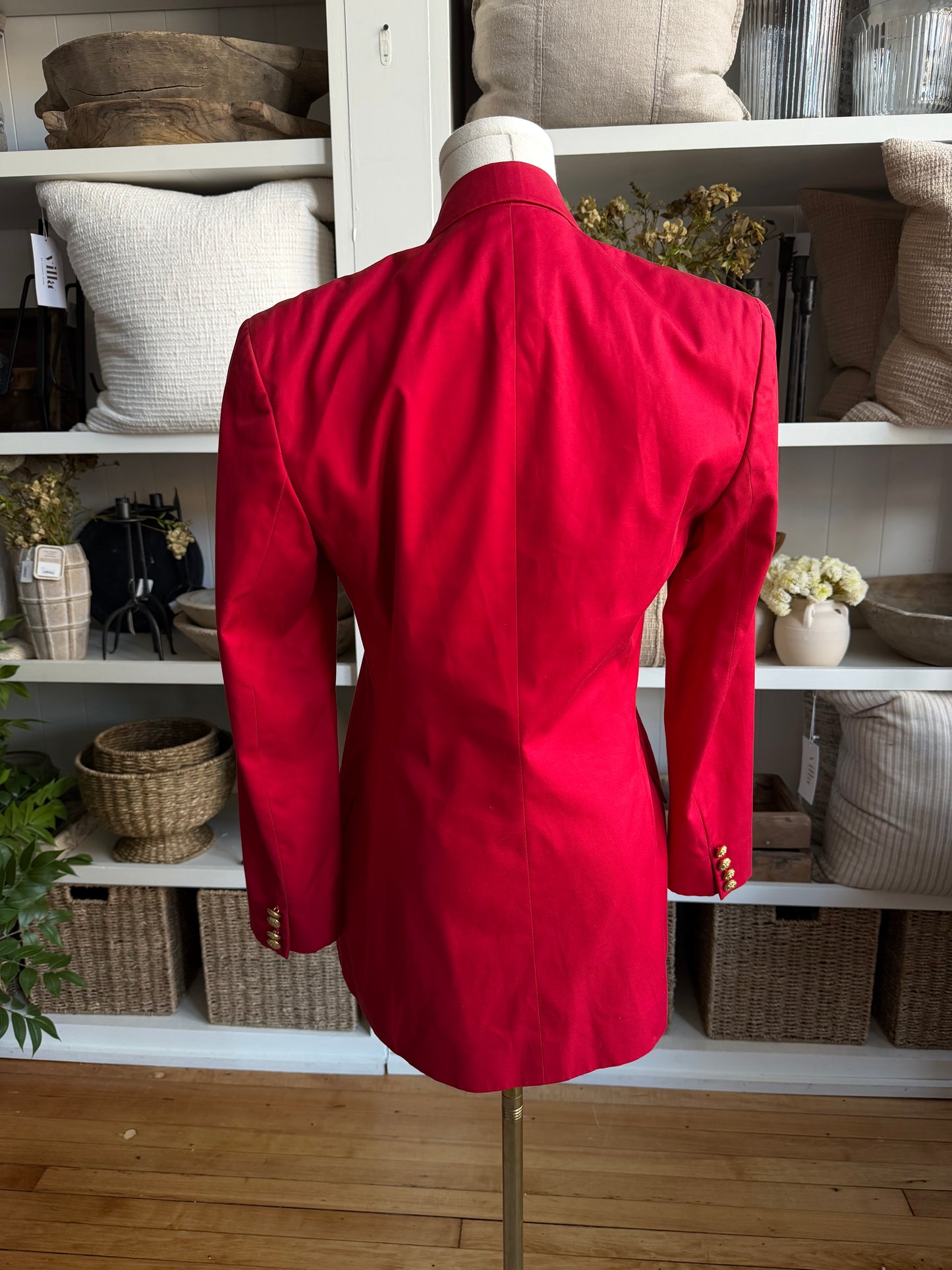 90s Ralph Lauren red blazer. Made in the USA