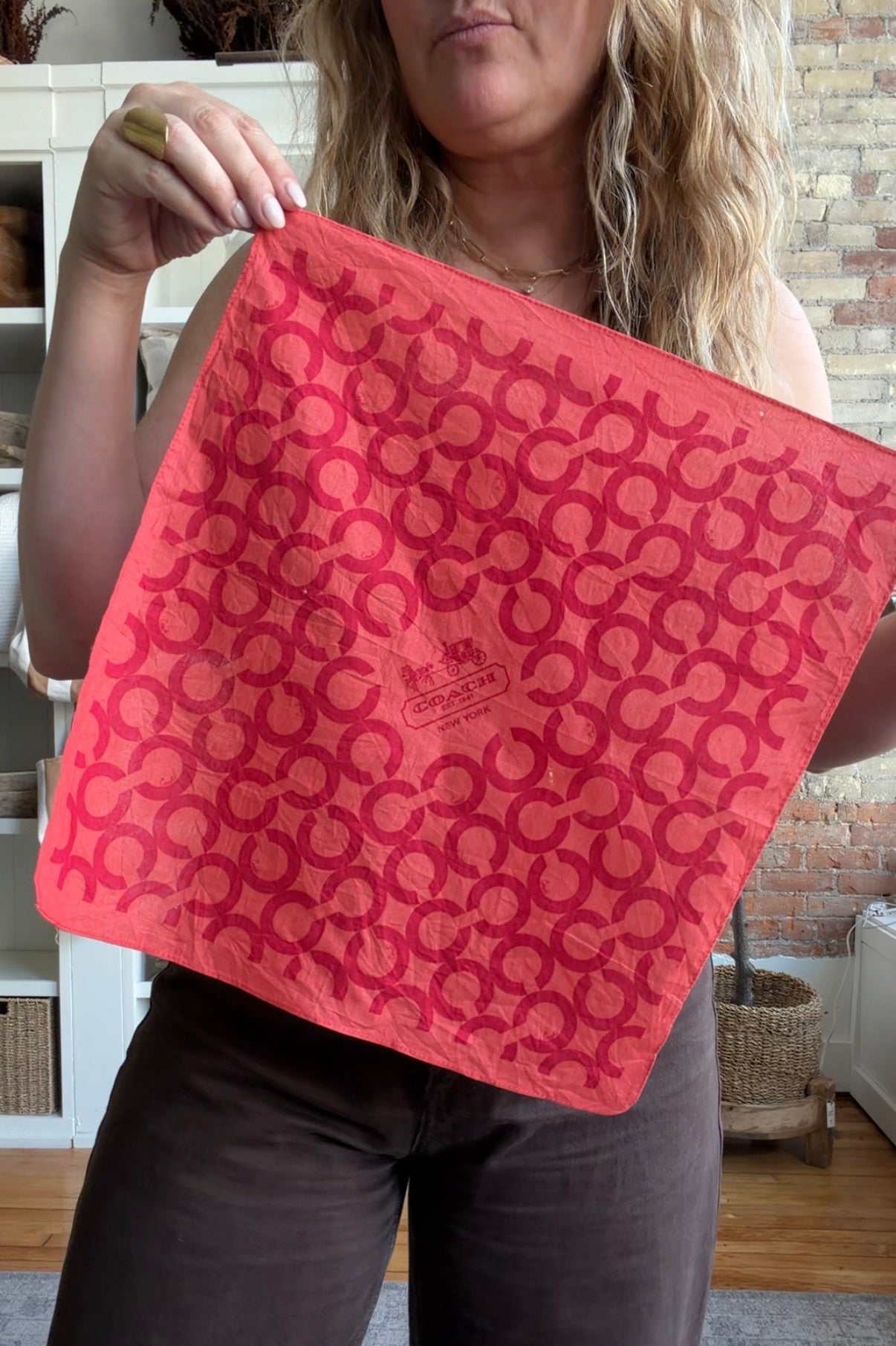 #10 Coach cotton scarf