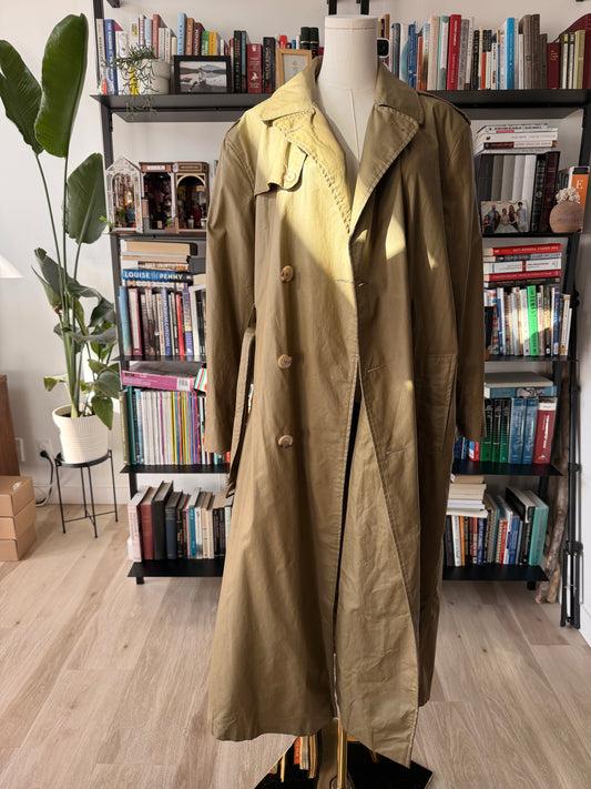 80s/90s Ralph Lauren coated cotton trench