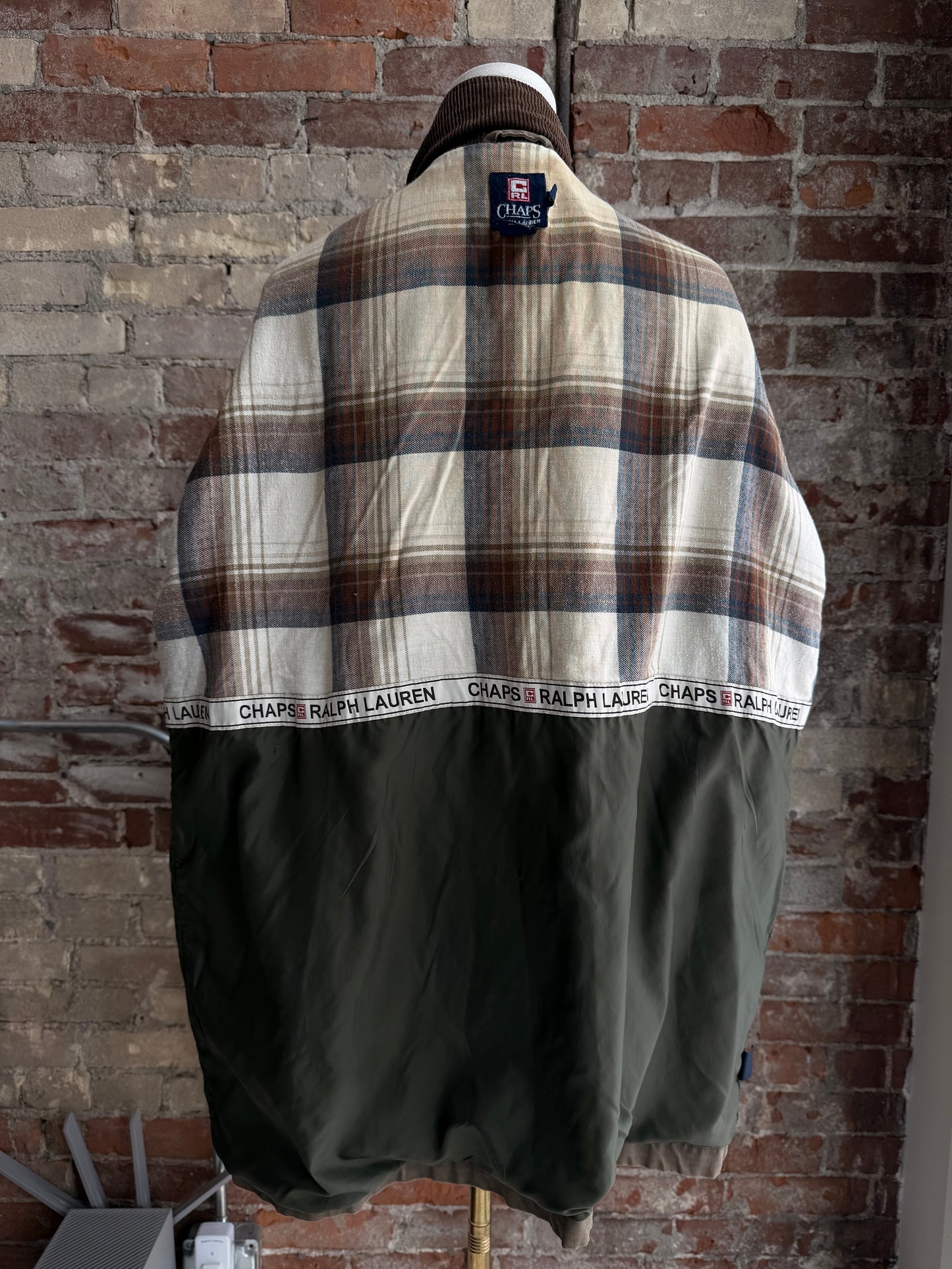 90s Chaps Ralph Lauren dark khaki barn coat