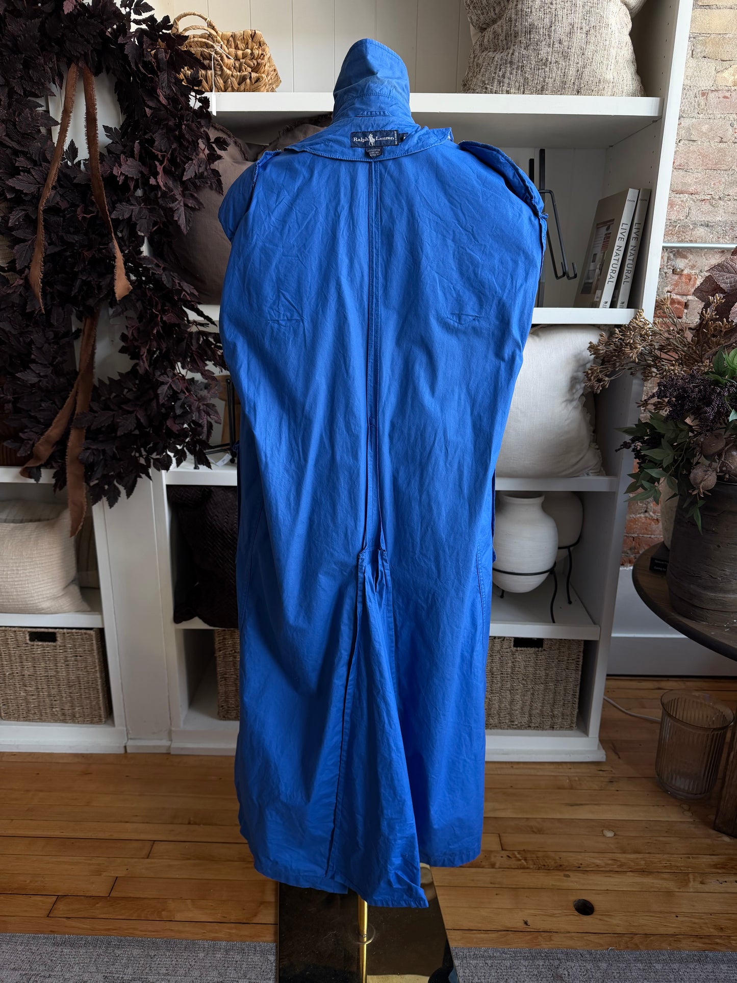 90s Ralph Lauren light weight blue trench. Fits M-XL