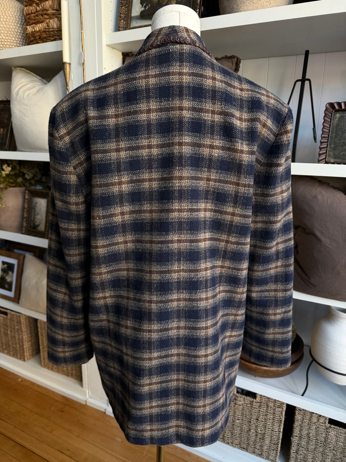 90s David Paul plaid blazer. Made in the USA. Fits XS-M