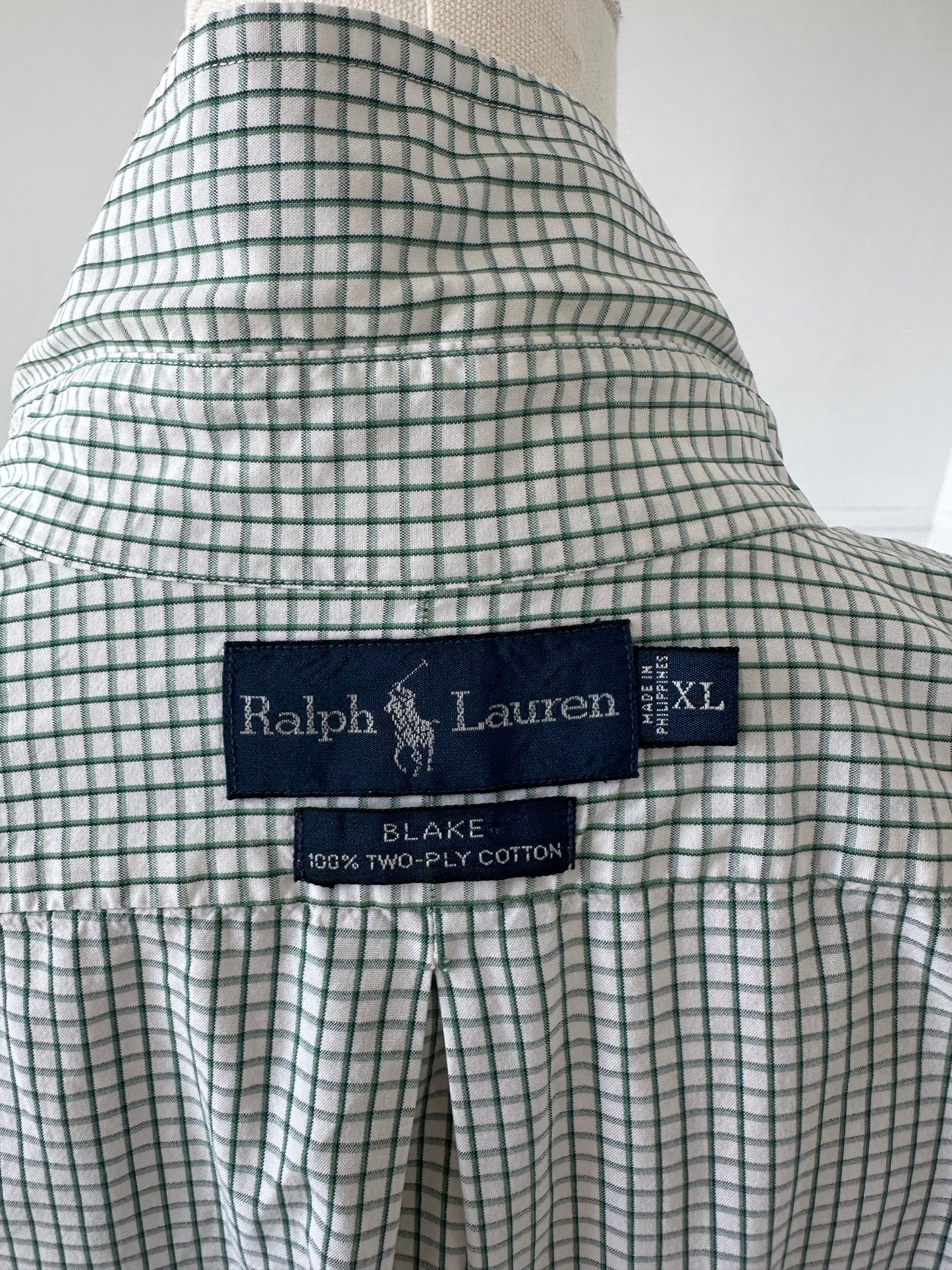 90s Ralph Lauren Blake green plaid button down