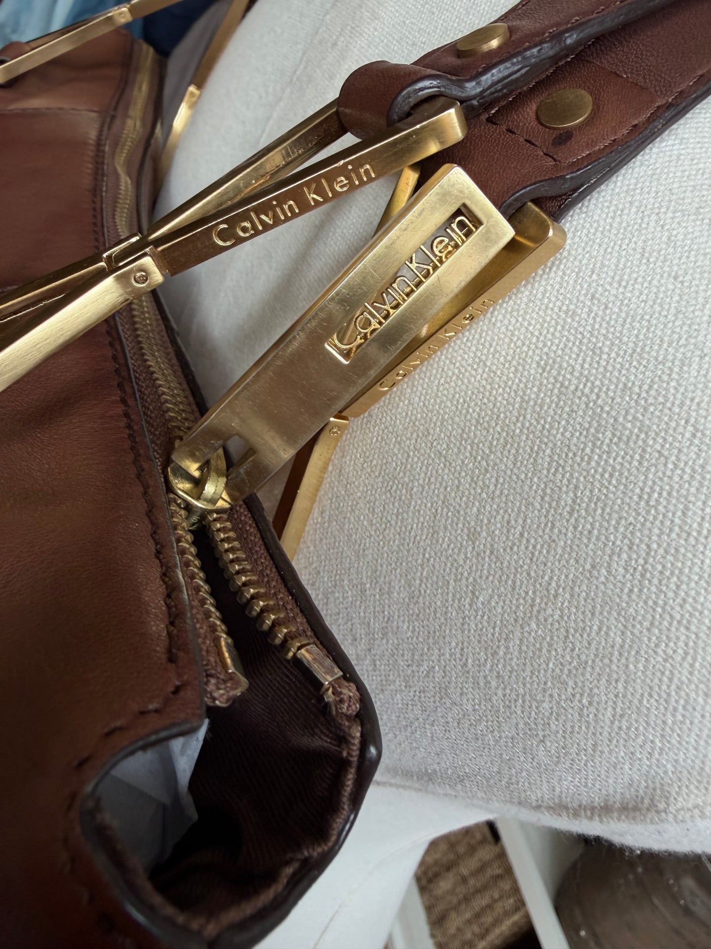 90s/00s Calvin Klein leather bag