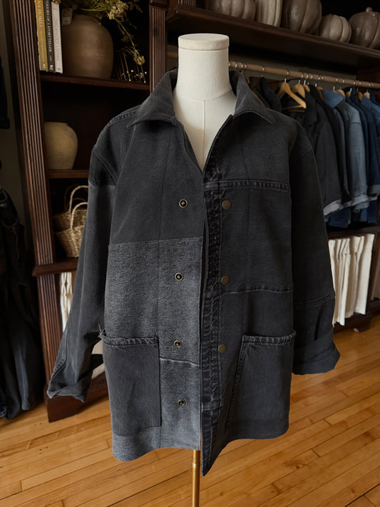 #11 Reworked vintage denim chore coat. Size S