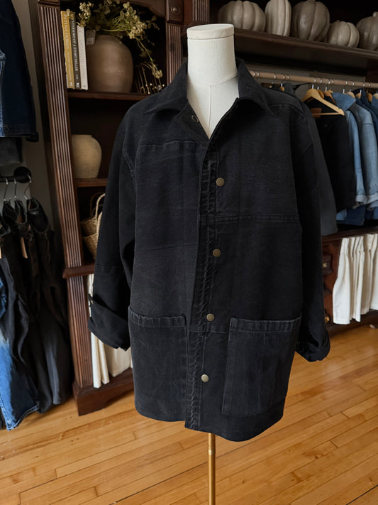 #13 Reworked vintage denim chore coat. Size M