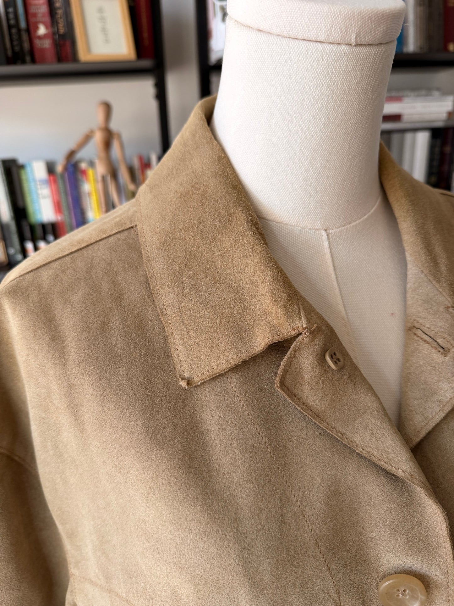 00s Banana Republic suede chore coat
