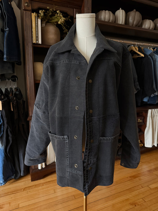 #12 Reworked vintage denim chore coat. Size M