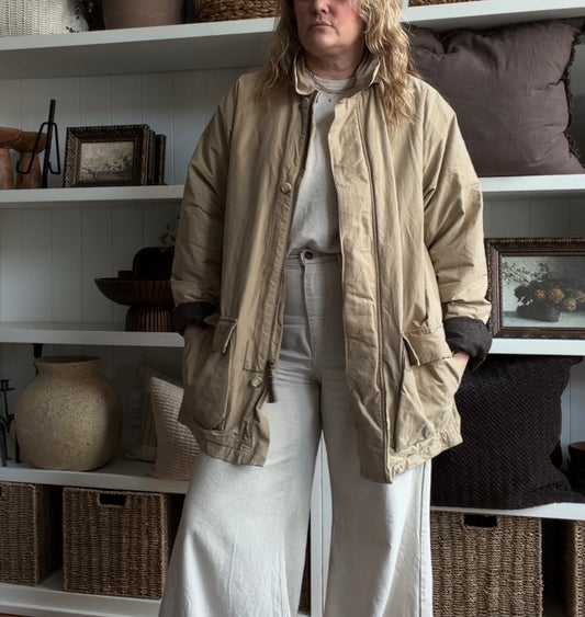 90s Polo Ralph Lauren barn coat with removable wool lining. Fits M-XL