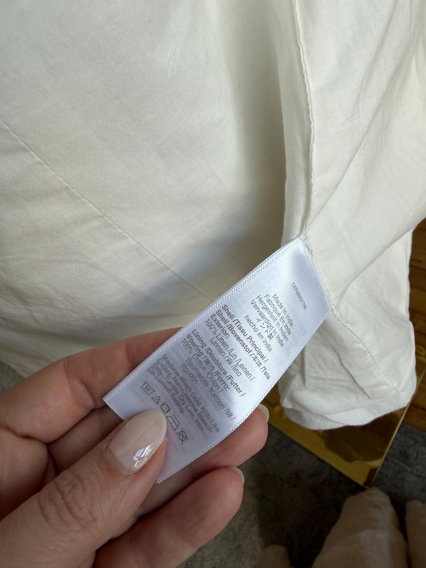 Madewell white linen vest. Size 8. NWT