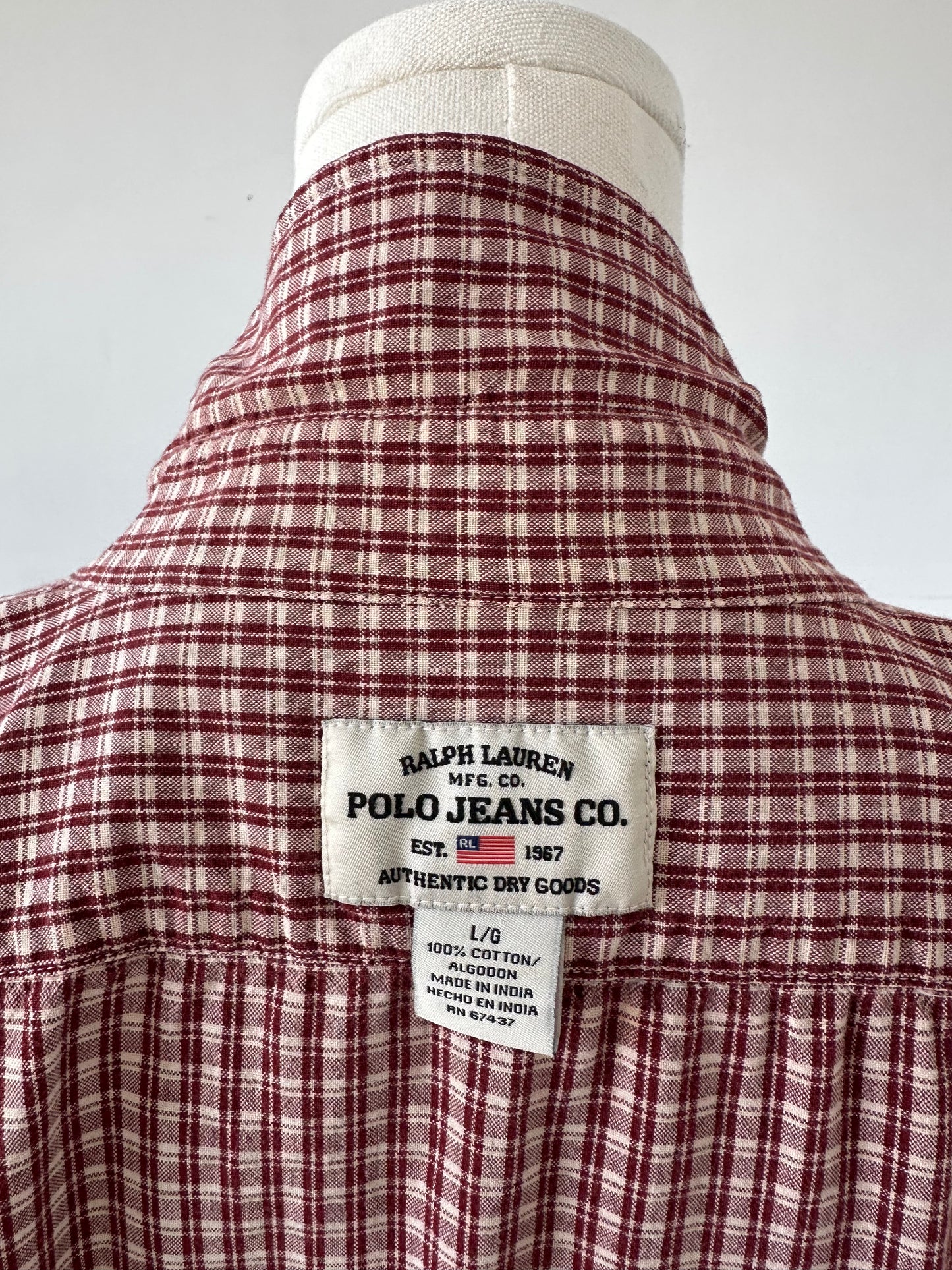 90s Ralph Lauren Polo Jeans Co plaid button down
