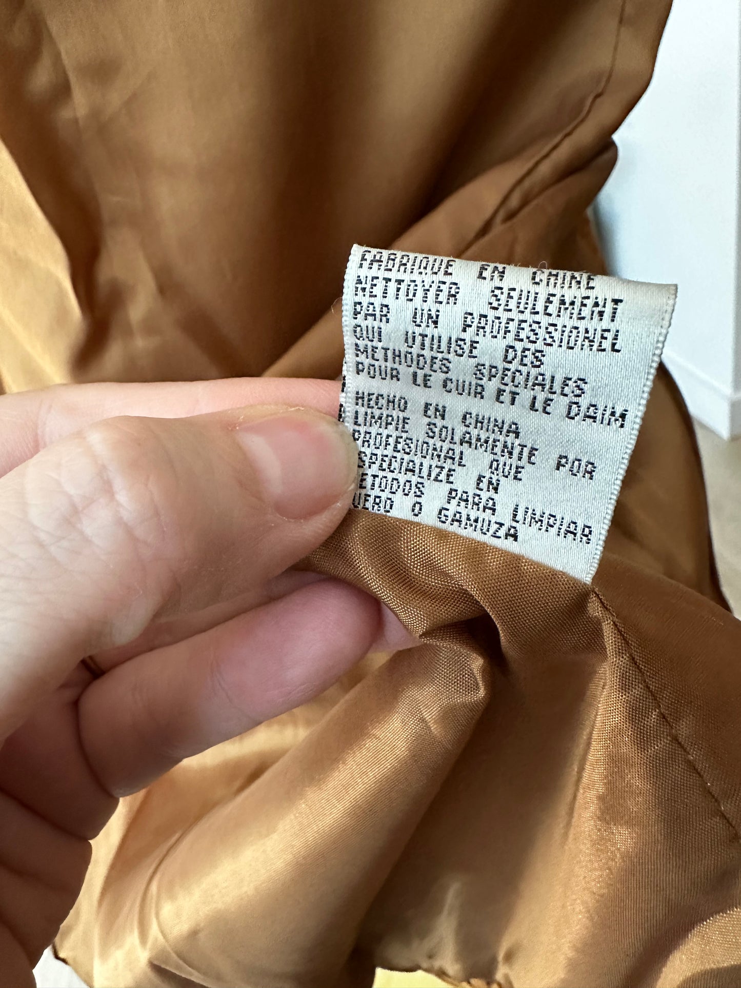 90s Cedars Suede jacket with leather whipstitch trim
