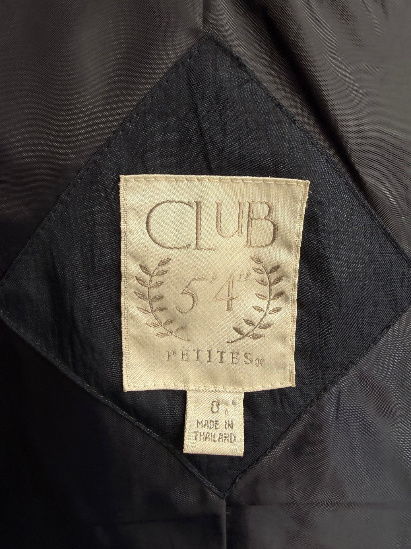 90s Club 5’4’ Petite navy light weight trench.