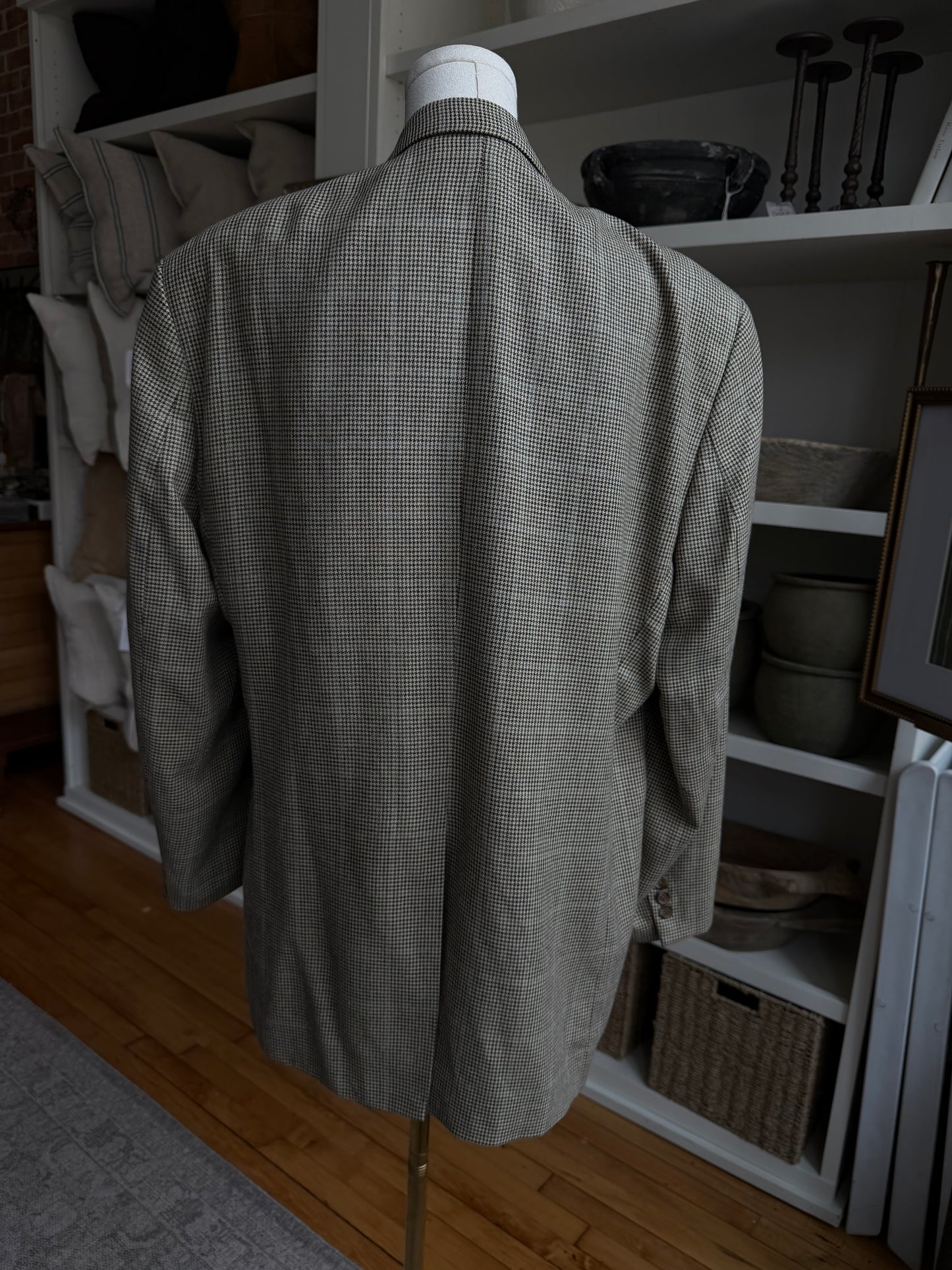 90s Chaps Ralph Lauren wool plaid blazer. Made in Canada
