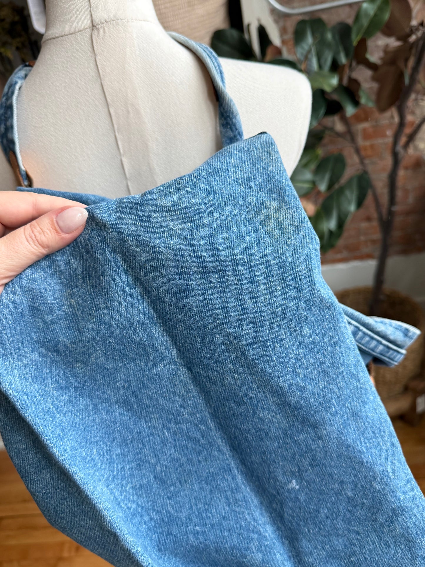 90s Gap denim duffle bag. Made in Hong Kong