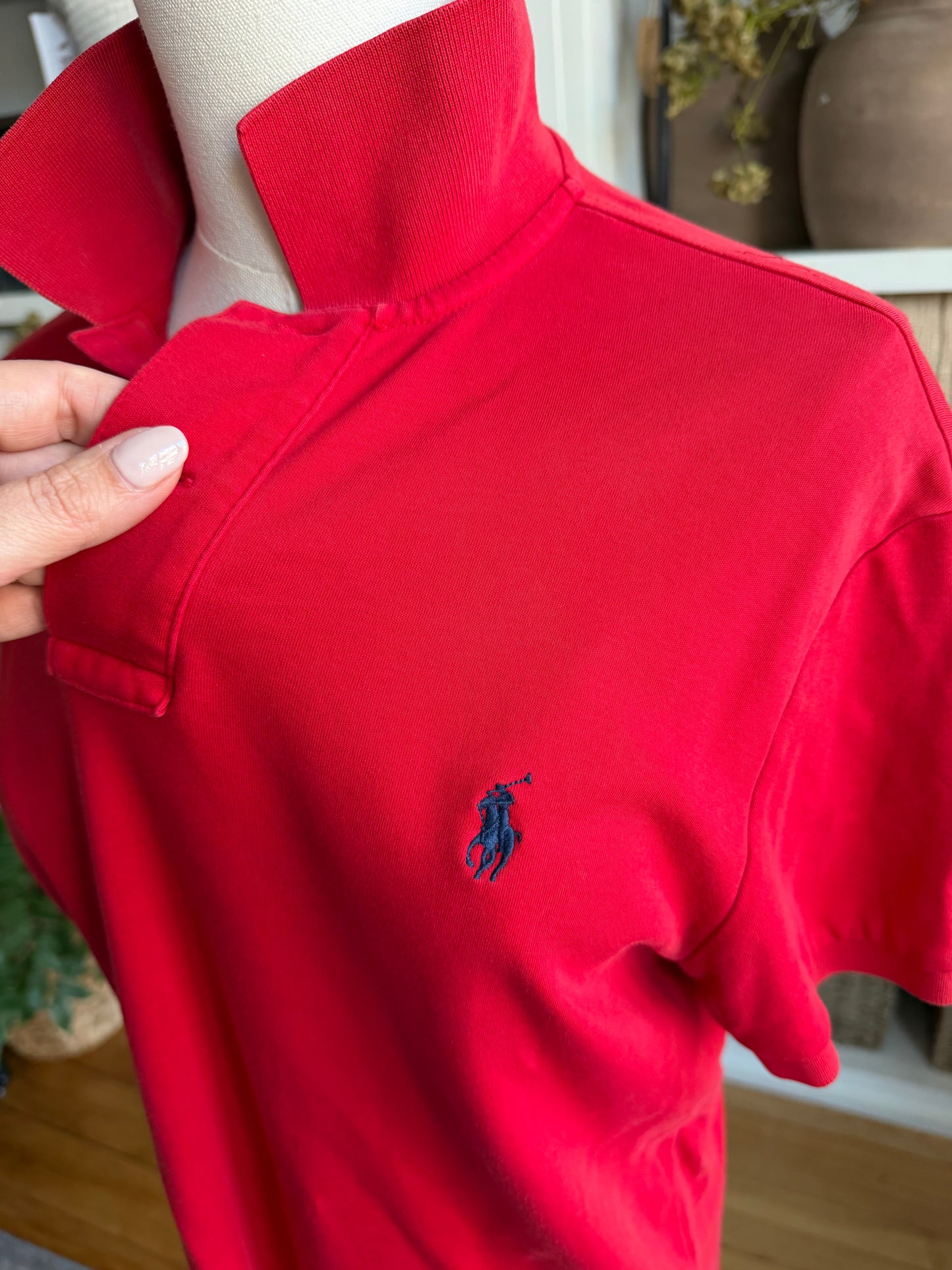 00s Polo Ralph Lauren red polo shirt