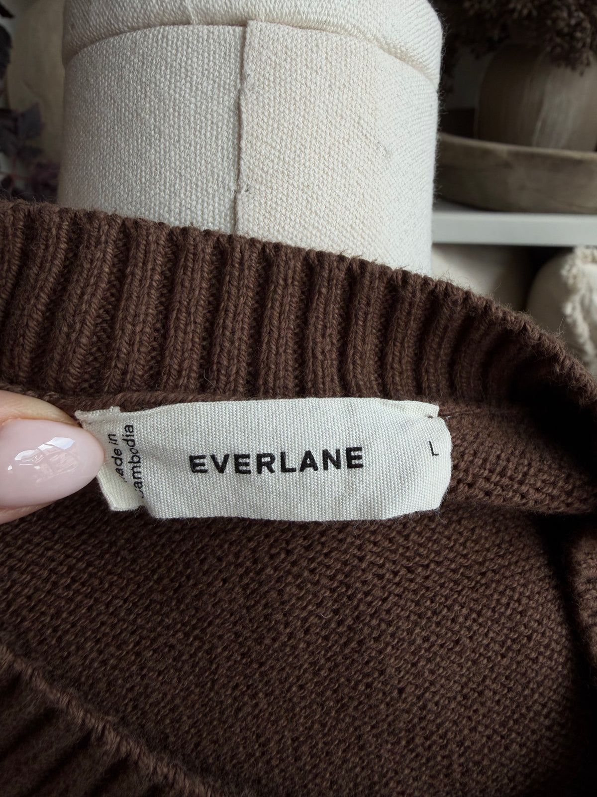 Everlane boxy cotton sweater. Size L