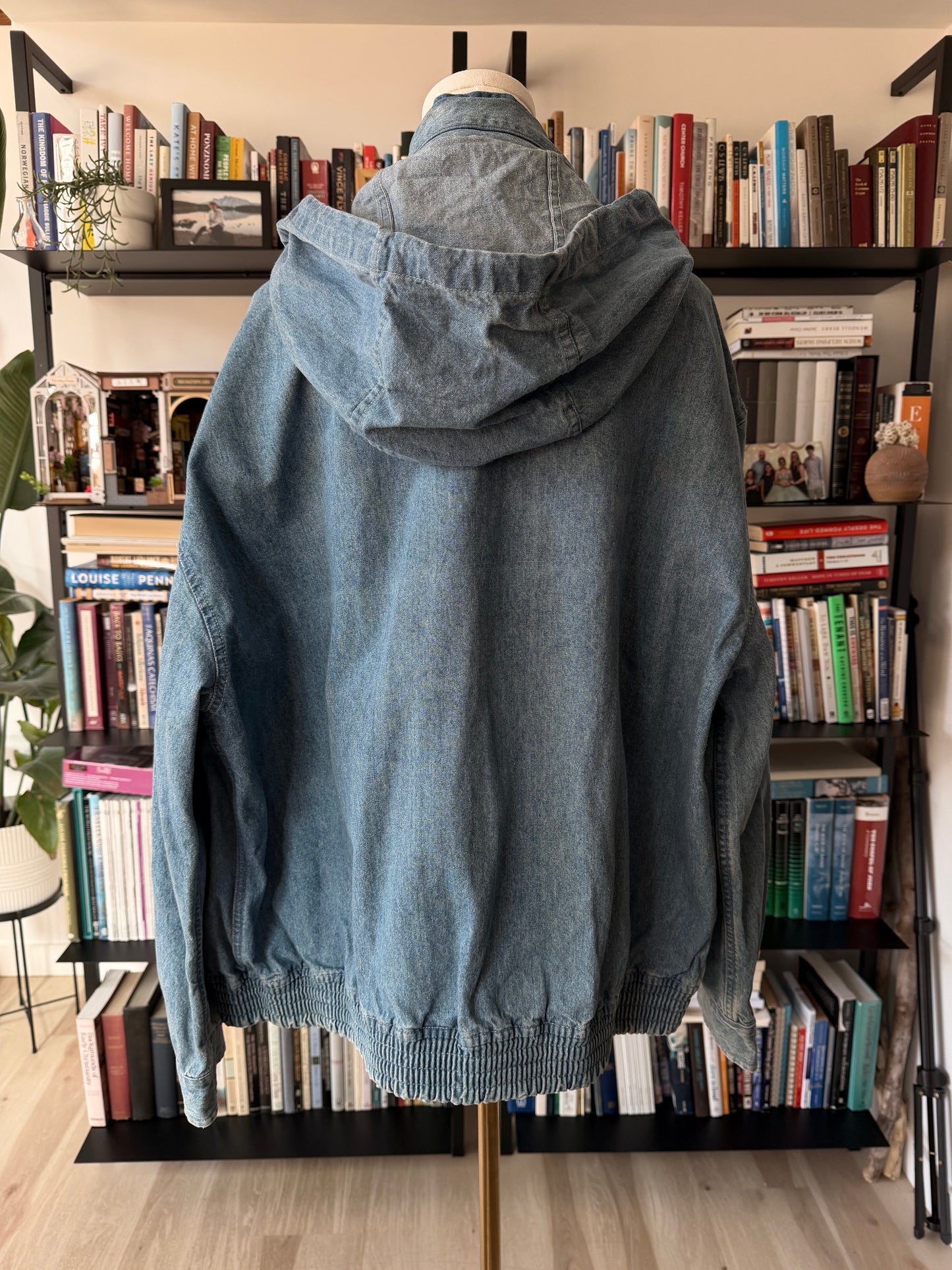 90s Banana Republic denim bomber jacket