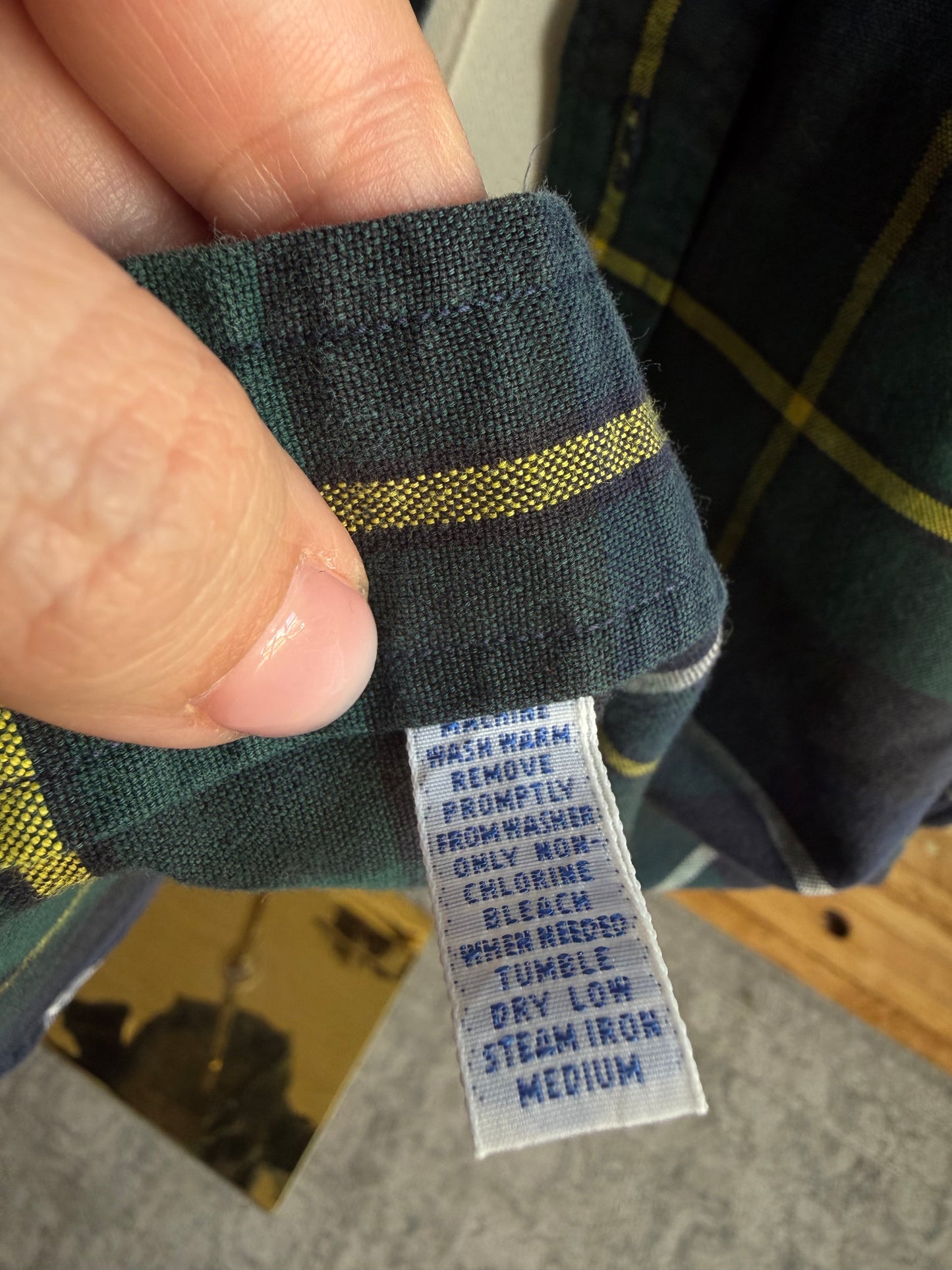 90s Ralph Lauren navy plaid button down