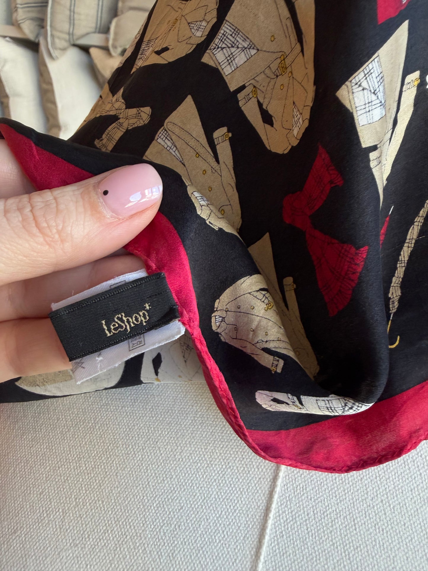 Paris vintage silk scarf #1