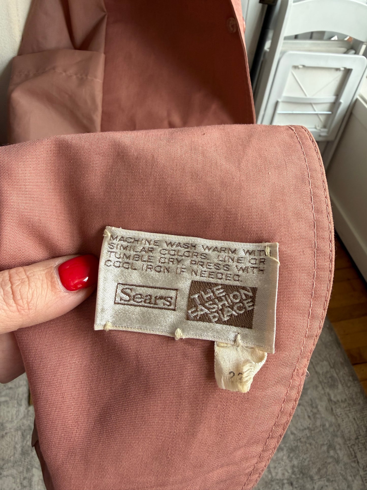 60s Sears mauve lightweight trench