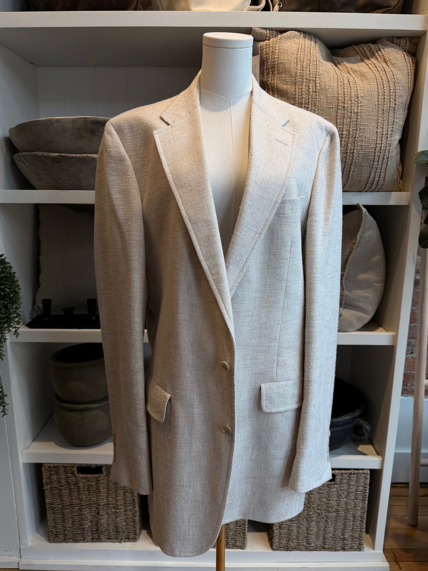 80s John Weitz by Palm Beach linen blazer. Made in the USA
