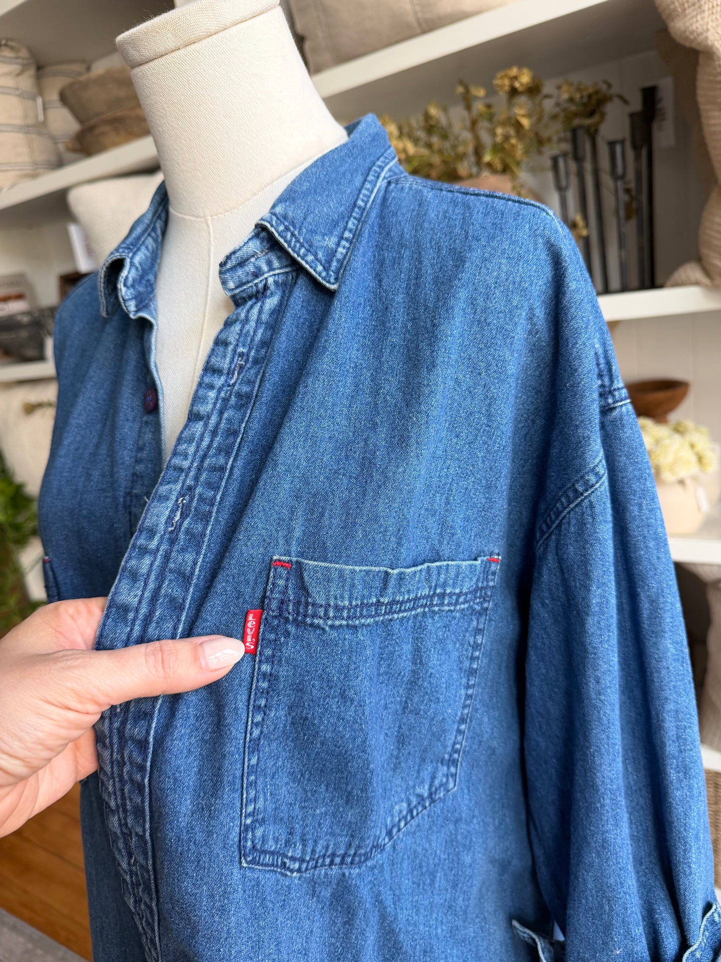 #7 Denim Reworked Button Down