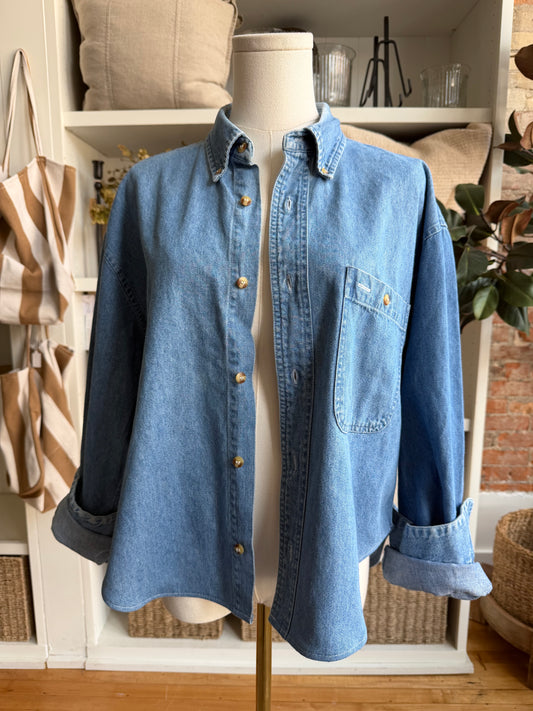 #4 Denim Reworked Button Down