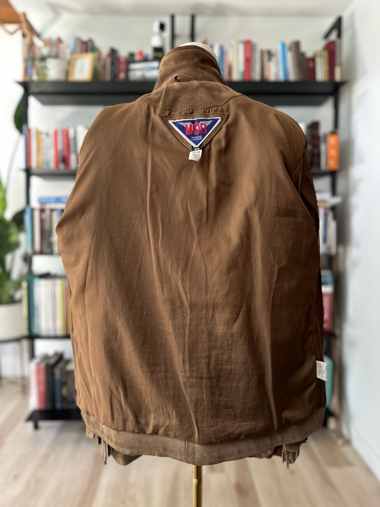 80s/90s Mob suede fringe moto jacket