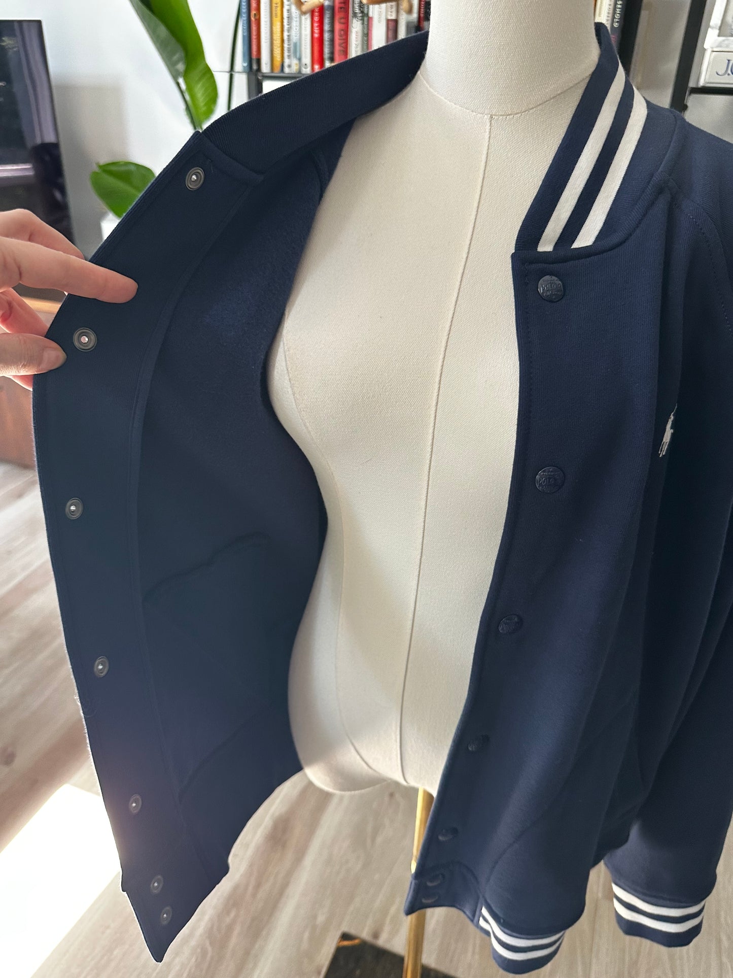 Polo Ralph Lauren Navy Triple-Pony Bomber Jacket